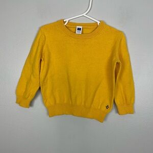 Janie and Jack Boys Sz 12-18 Month Sweater Wool Blend Yellow Holiday Knit